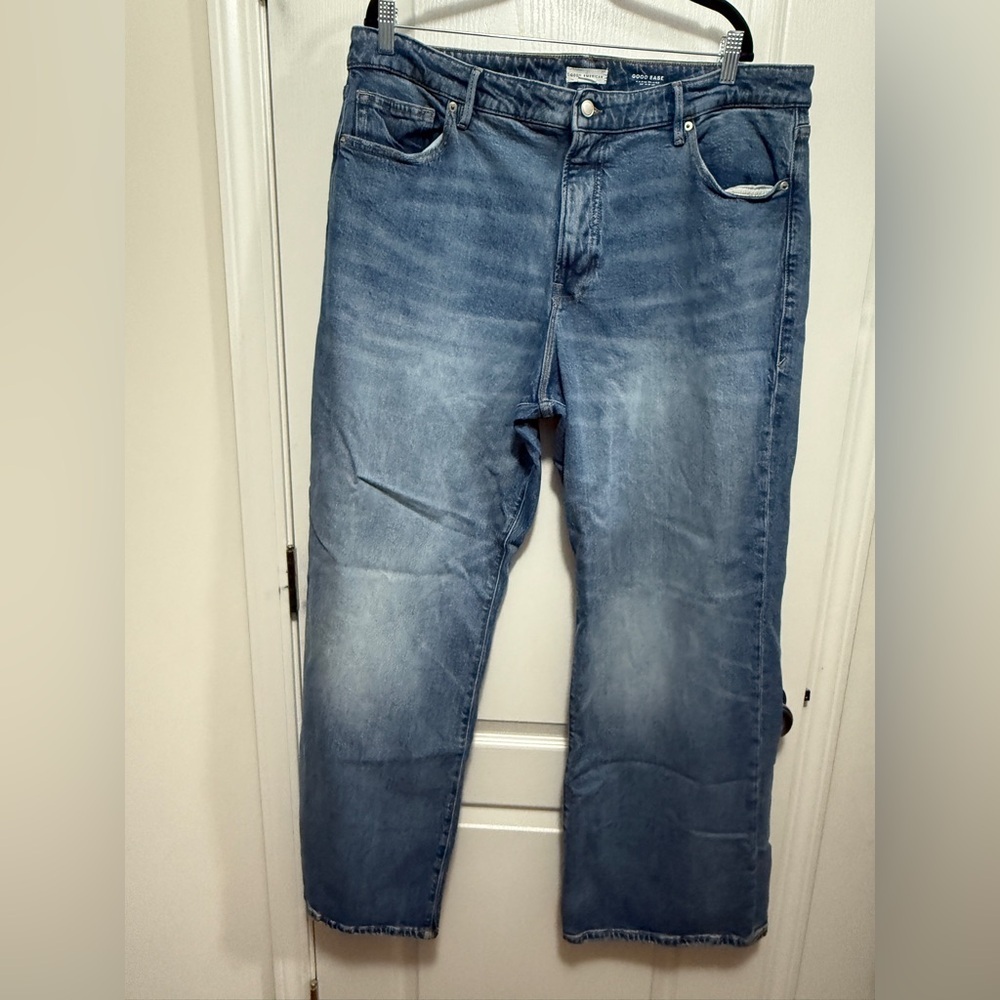 Good American Good Ease Relaxed‎ Wide Leg Jeans Women’s 15 Mid Rise Y2K 38 X 32